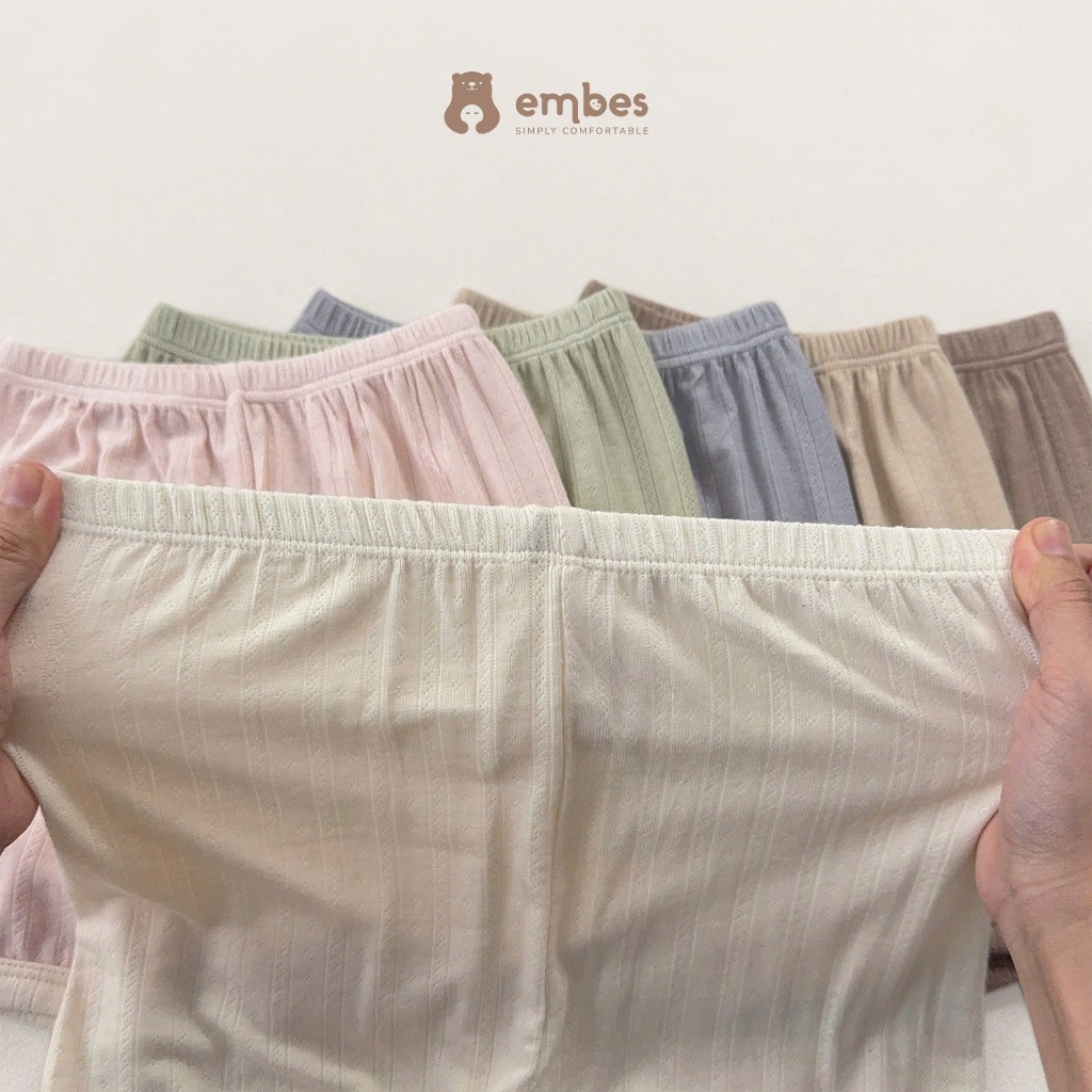 Bộ Cộc Thông Hơi Embes, Bộ Cộc Tay Thêu Hình Chất Thông Hơi Thoáng Mát Cho Bé Trai Bé Gái  Từ 8-17Kg