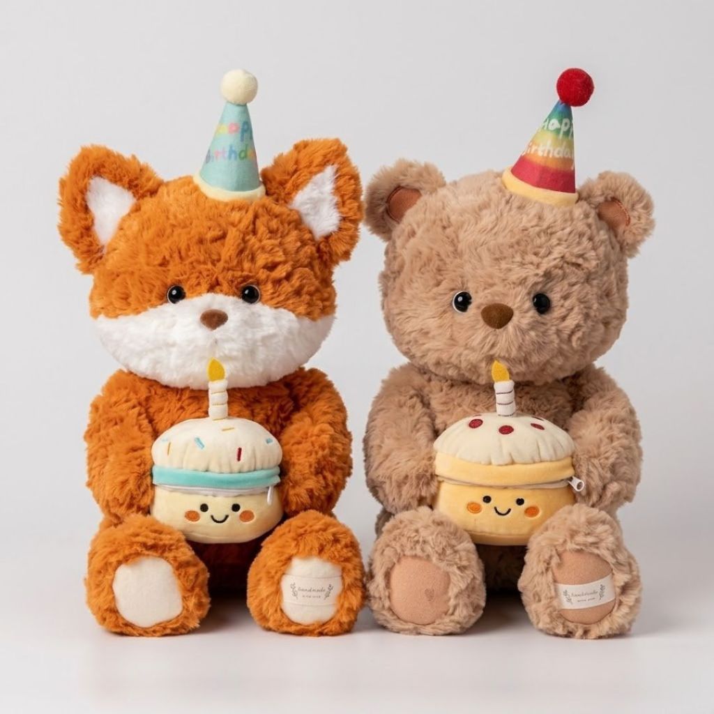 Gấu Bông Sinh Nhật Cáo Và Teddy Ôm Bánh Kem Cao Cấp Có Ngăn Đựng Đồ Bí Mật Quà Tặng Sinh Nhật Độc Đáo Cho Người Yêu
