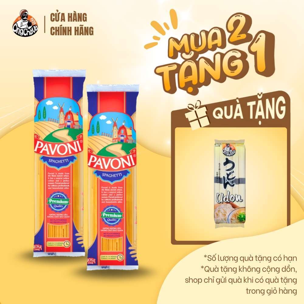 Mỳ Ý Spaghetti N5 1,8mm Pavoni thương hiệu Ông Chà Và 400gr - Hàng Chính Hãng