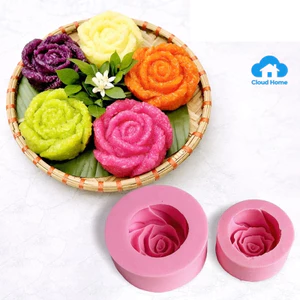🌤️COD🌤️Khuôn silicon hoa hồng 3D làm rau câu xà phòng thơm nhấn xôi hoa DIY