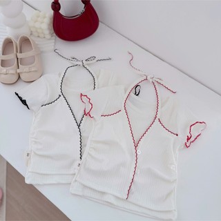 Áo hè trẻ em, Áo giả yếm thêu viền bé gái 9-26kg A586 Tiểu Yến KID