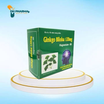 Ginkgo Biloba 120mg hoạt huyết dưỡng não - tăng cường tuần hoàn não viên uống bổ não hộp 100 viên