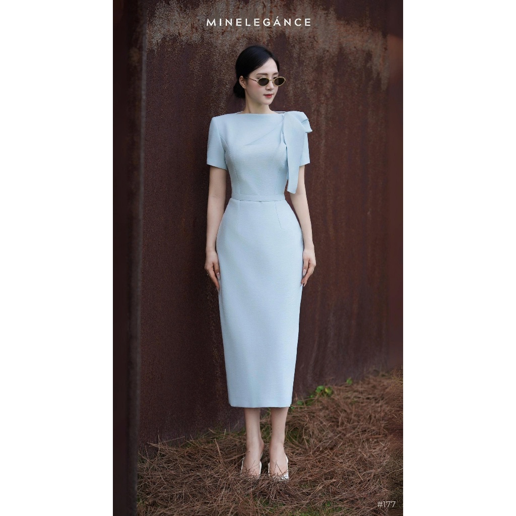 MINELEGÁNCE | SET VÁY NƠ VAI DÁNG DÀI, SANG TRỌNG, THANH LỊCH - MIN177