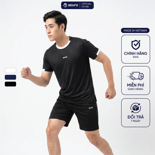Đồ Bộ Nam Mùa Hè WINFIT Dáng Basic - Bộ Quần Áo Nam Regular Mềm Mịn Thấm Hút Không Bám Dính WBN004