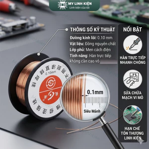 Dây đồng câu mạch 0.1mm 1 lõi nhỏ chất lượng tốt.