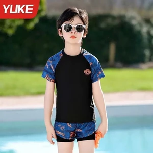 Đồ Bơi Bé Trai YLIKE Size Đại 6XL (40-45kg), Bộ Bơi Cộc Tay Rời Chống Nắng Cao Cấp