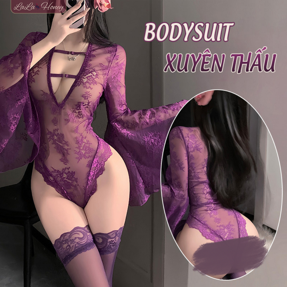 Bodysuit Ren Liền Thân Xuyên Thấu Gợi Cảm Cổ V Sâu B81 – LaLaHoney