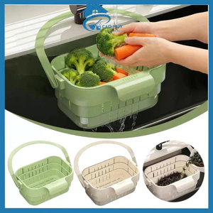 Rổ Lọc Rác Bồn Rửa Gấp Gọn Thông Minh, Giỏ Lọc Rác 3 Tầng Nhựa Cao Cấp Thoát Nước Nhanh