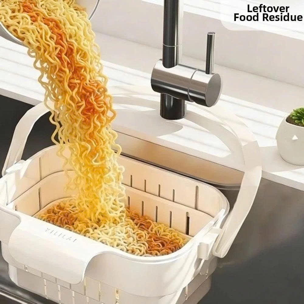 Rổ Lọc Rác Bồn Rửa Gấp Gọn Thông Minh, Giỏ Lọc Rác 3 Tầng Nhựa Cao Cấp Thoát Nước Nhanh