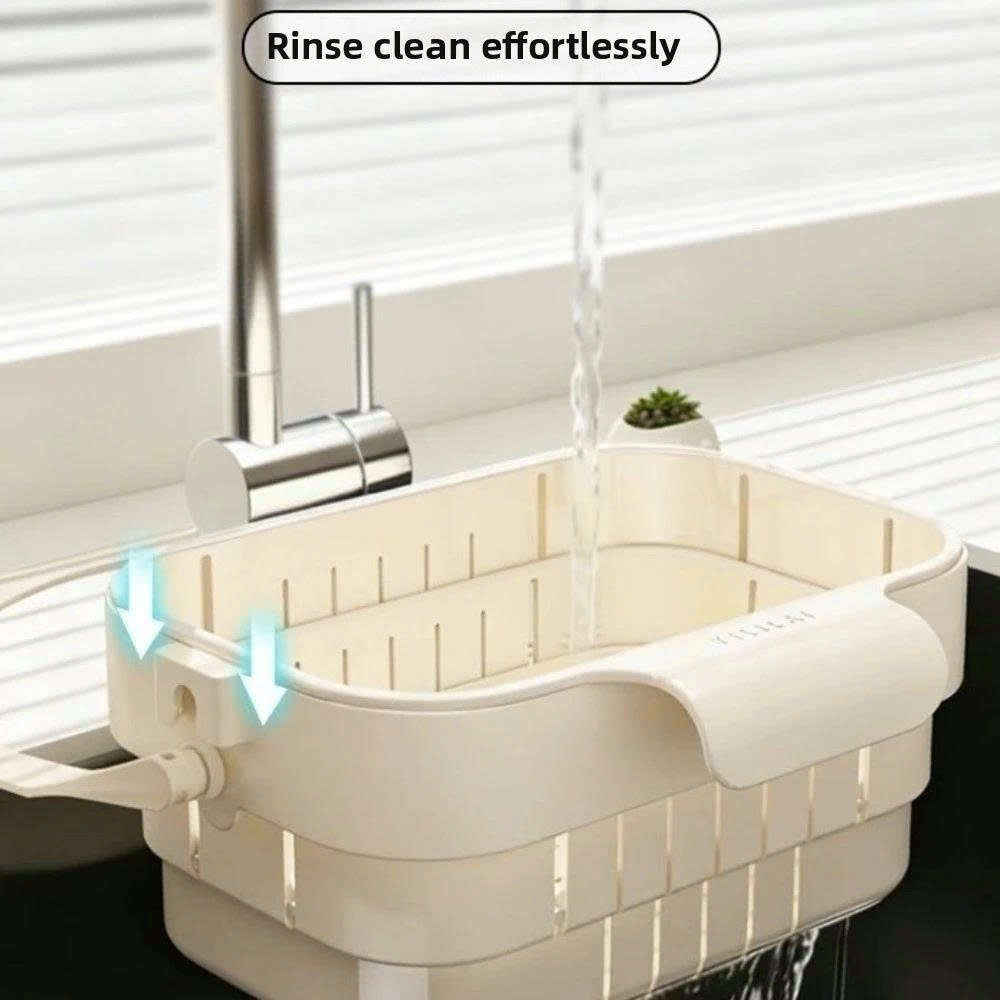 Rổ Lọc Rác Bồn Rửa Gấp Gọn Thông Minh, Giỏ Lọc Rác 3 Tầng Nhựa Cao Cấp Thoát Nước Nhanh