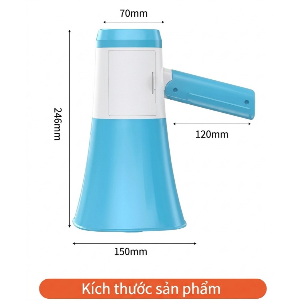 Loa Phóng Thanh Megaphone Bluetooth Cầm Tay, Ghi Âm Phát Lại, Hỗ Trợ USB Thẻ Nhớ 2pin/4pin Thời Gian Sử Dụng Bền Bỉ