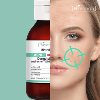 (Hàng Công TY) Nước Hoa Hồng Bielenda Dr Medica Anti Acne Dermatological Toner Làm Sạch Sâu, Giảm Mụn 250ml Duduhouse