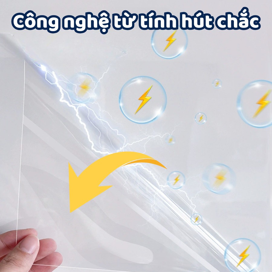 Decal Dán Bếp Trong Suốt Không Keo – Giấy Dán Tường Chống Dầu Mỡ, Chịu Nhiệt, Chống Bám Bẩn, Dễ Lau Chùi