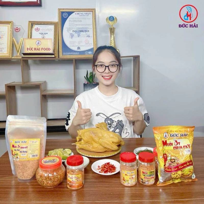 Combo 3 gói Muối ớt chua cay, Muối ô mai, Muối tôm Tây Ninh Đức Hải 200g-500g - Đức Hải Food