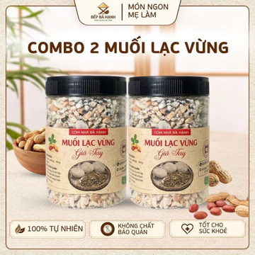 Combo 2 Hũ Muối Lạc Vừng Giã Tay -Bếp Bà Hạnh( Hũ 250gr)- Muối lạc vừng đặc sản quê ăn kiêng giảm cân, đồ ăn thực dưỡng