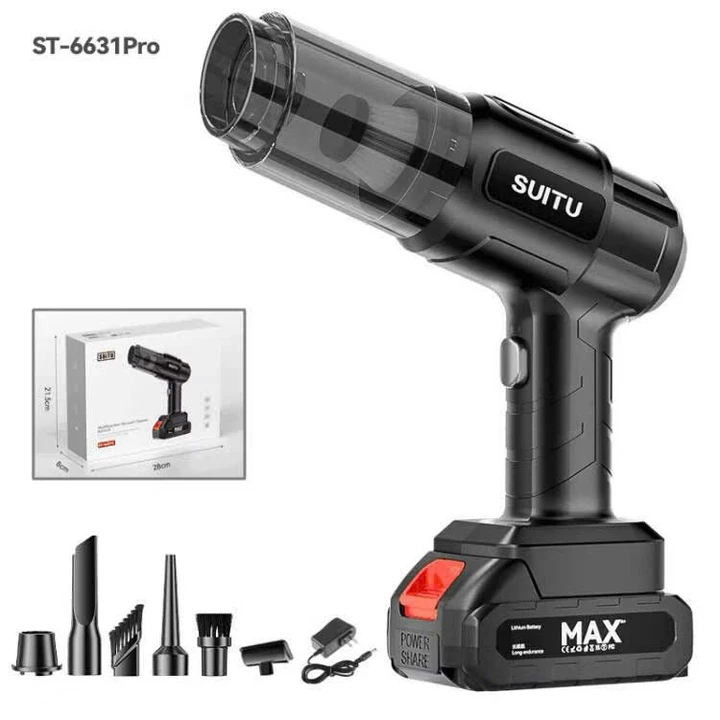 Máy hút và thổi bụi BFJ cầm tay 2 đầu PIN chân pin phổ thông 4cm Phổ Thông THÁO RỜI sạc và thay thế dễ dàng.