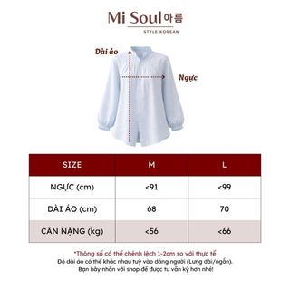 Áo sơ mi cánh dơi cổ tàu, áo sơ mi đũi trơn mùa hè thoáng mát Hàn Quốc basic Misoul 539