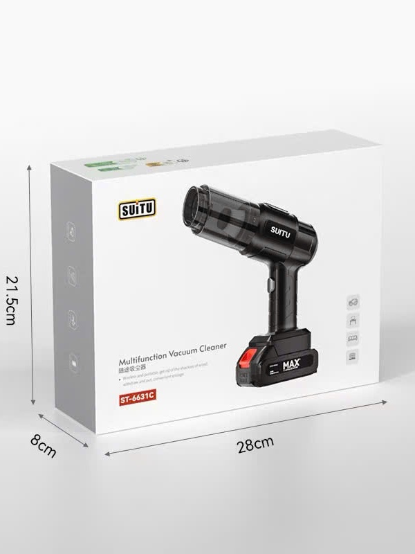 Máy hút và thổi bụi cầm tay 2 đầu FANDO PIN chân pin phổ thông 4cm Phổ Thông THÁO RỜI sạc và thay thế dễ dàng. - ảnh 5