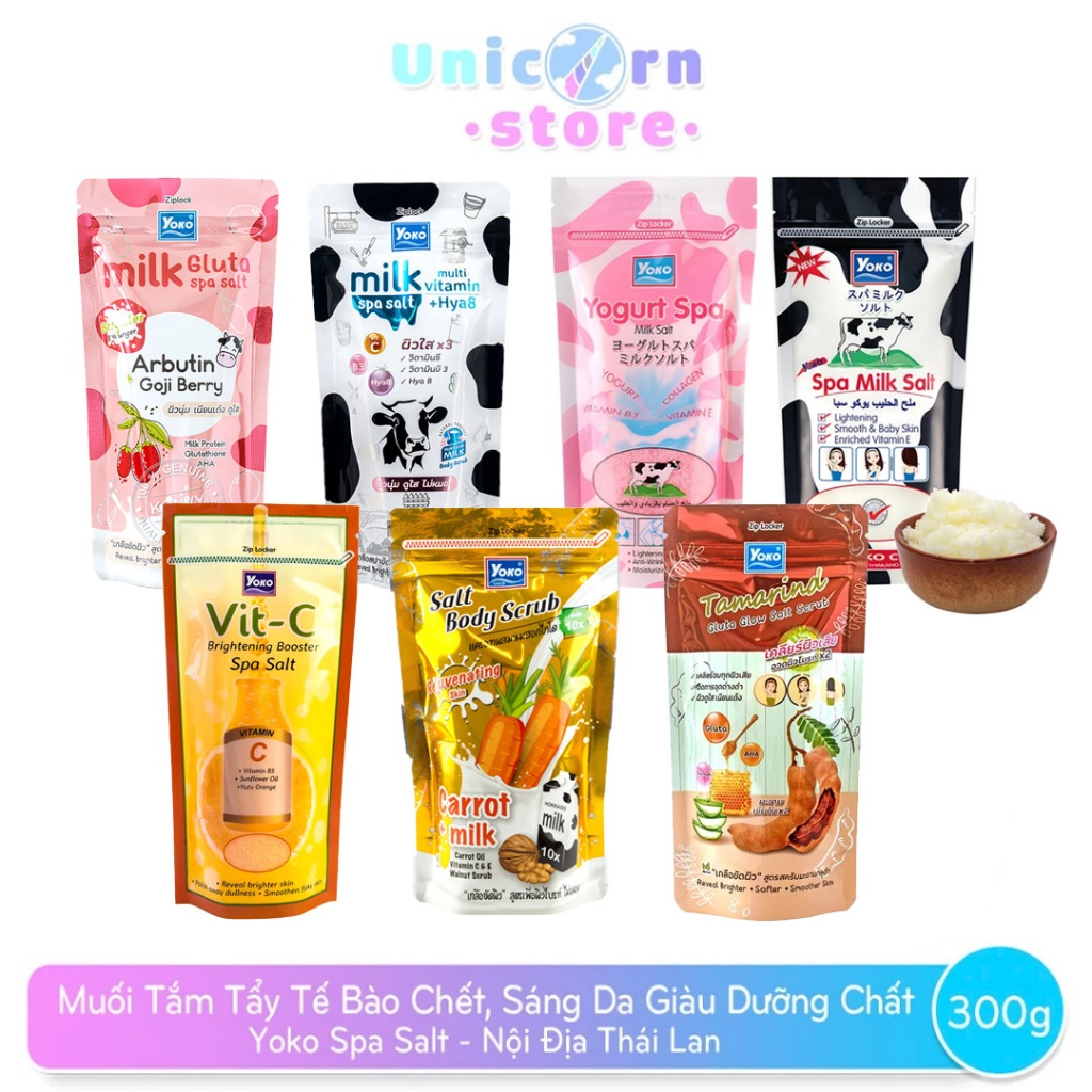 Muối Tắm Tẩy Tế Bào Chết Yoko Spa Salt Nội Địa Thái Lan 300G