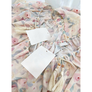 •𝙆𝙞𝙣𝙜𝙨𝙝𝙤𝙥𝙗𝙚𝙖𝙪𝙩𝙮•Set Tơ Hoa Dây Rút Ngực Mix Quần