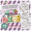 Bộ tranh tô màu cho bé với 43 trang chủ đề COZY FRIENDS phong cách Kawaii dễ thương COZY13