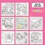 Bộ tranh tô màu cho bé với 43 trang chủ đề COZY FRIENDS phong cách Kawaii dễ thương COZY13