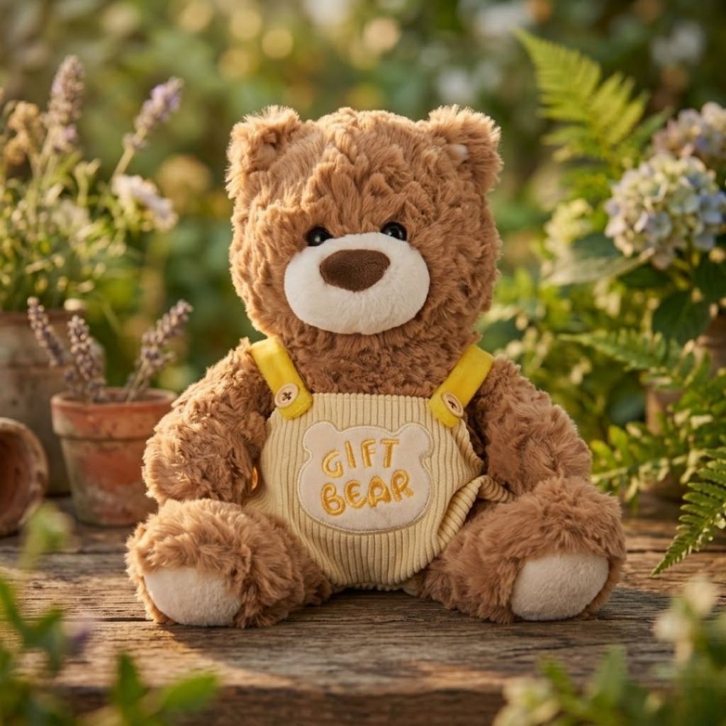 Gấu Bông Bear Lông Xù Mặc Yếm Vàng Dễ Thương, Thú Nhồi Bông Teddy Bear Cao Cấp Quà Tặng Cho Bé, Bạn Gái