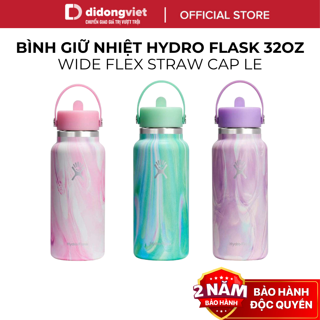 Bình Giữ Nhiệt Hydro Flask 32oz Wide Flex Straw Cap LE (Limited) - Giữ Lạnh 24H - Hàng Chính Hãng