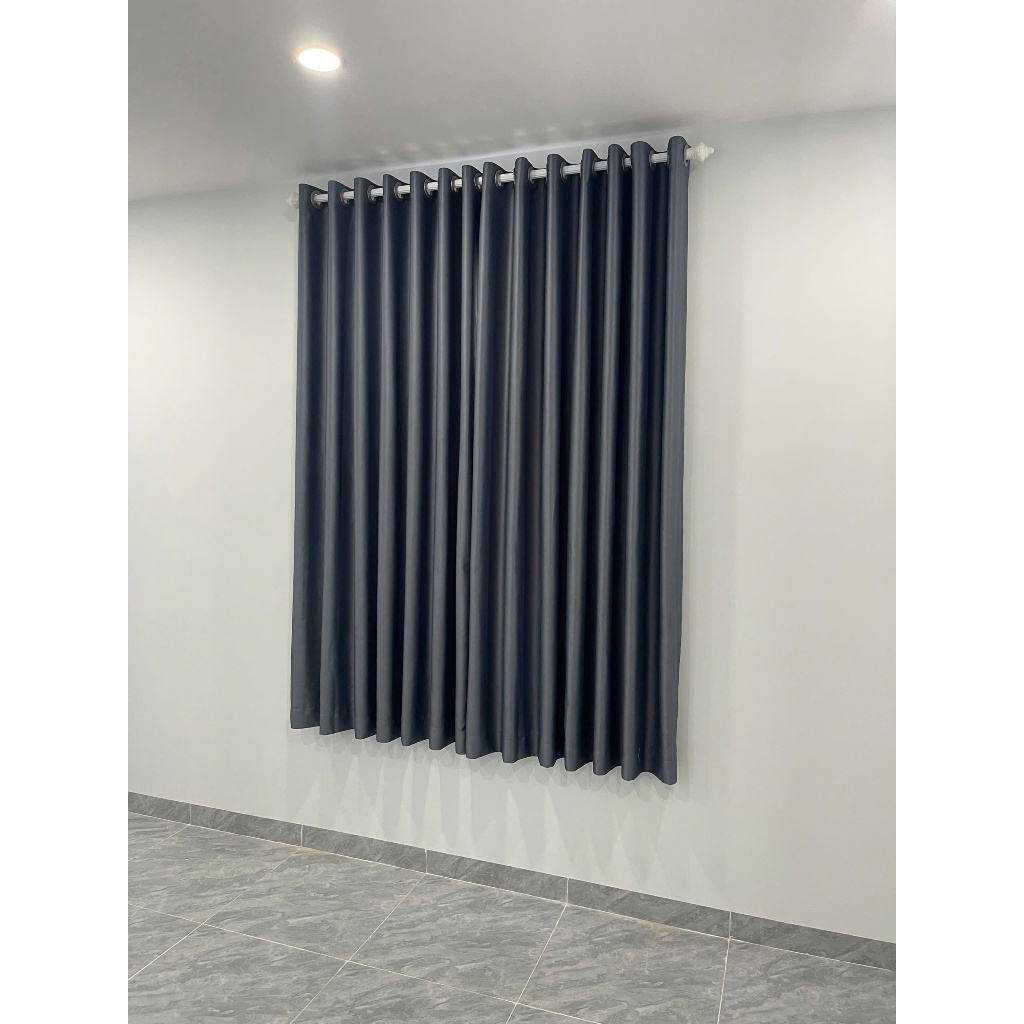 1 TẤM GẤM TRƠN MÀU XÁM  CHƯA CÓ CÂY TREO - TREO 1 TẤM MUA 1 TẤM _TREO 2 TẤM MUA 2 TẤM RÈM CỬA VIỆT HÀN