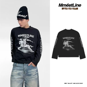 Áo Longsleeve MMESTLINE "GALLOP" Áo thun tay dài Form Boxy in lụa nổi chất vải cotton premium