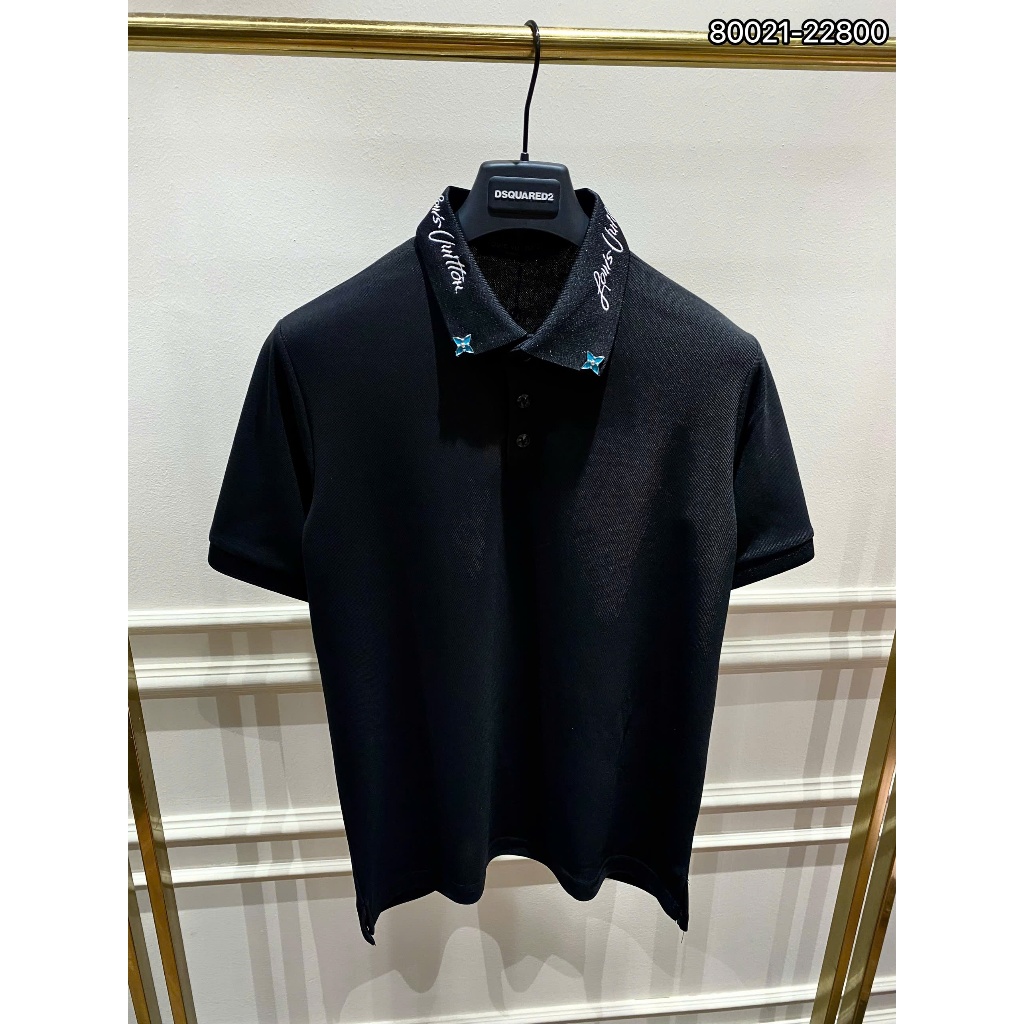 ÁO polo nam cổ tròn họa tiết tay ngắn phong cách trẻ trung chuẩn from