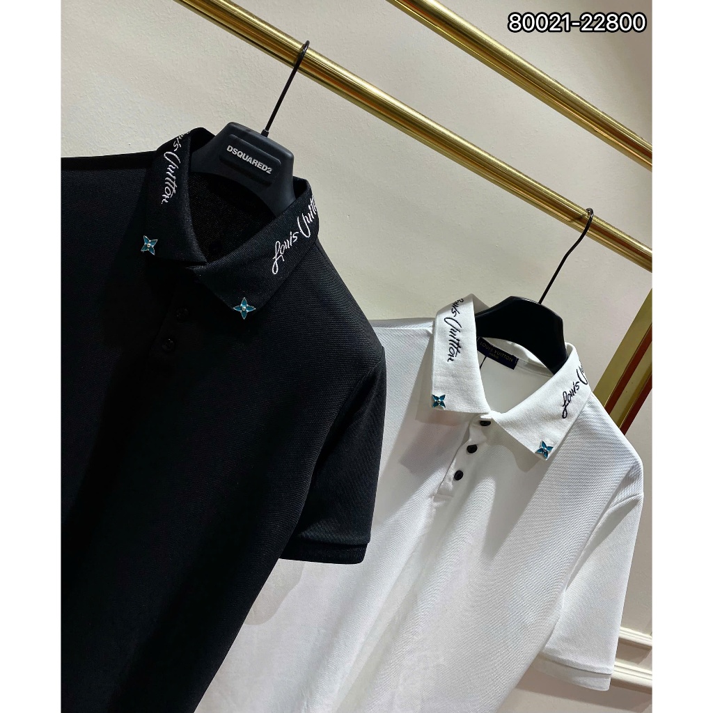 ÁO polo nam cổ tròn họa tiết tay ngắn phong cách trẻ trung chuẩn from
