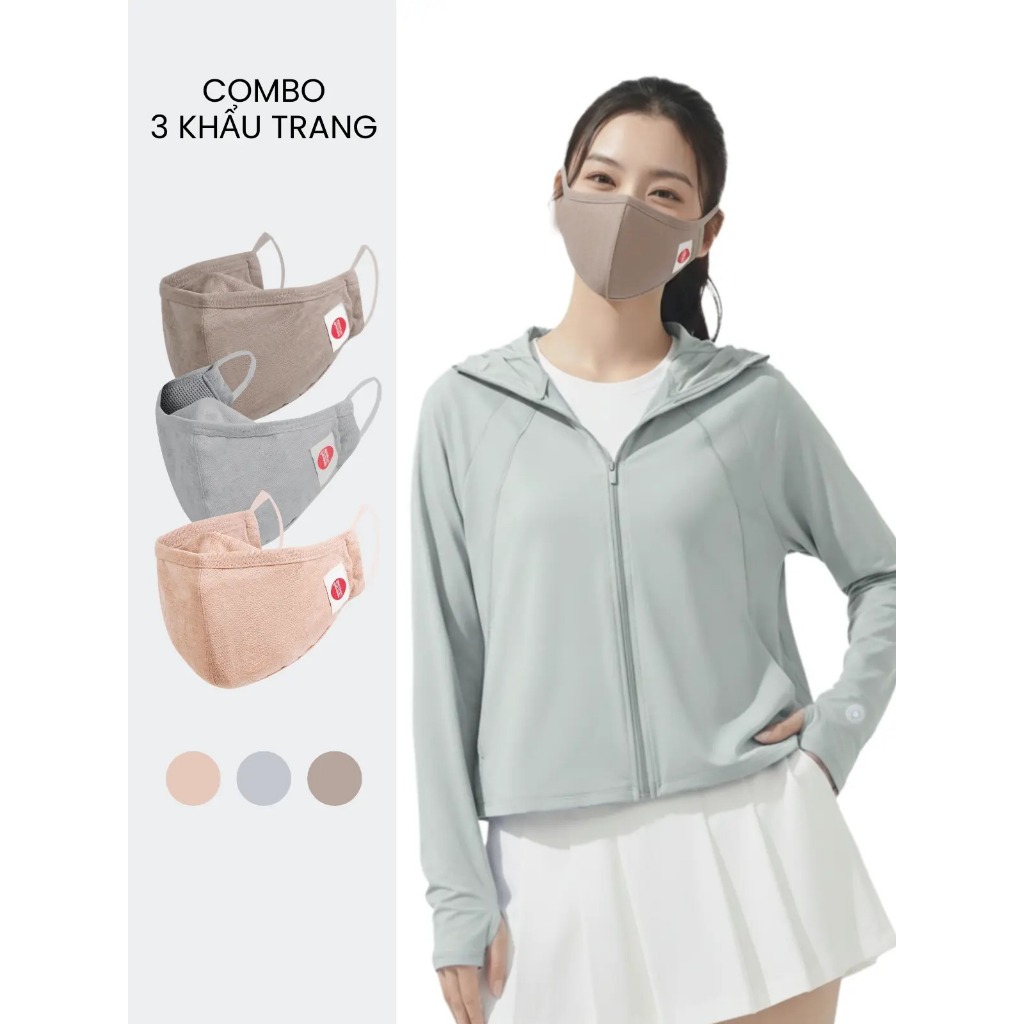 Combo Áo chống nắng SunStop Ice TOKYOLIFE 40000092 và Khẩu trang Master 40000886 ( KHẨU TRANG GIAO MÀU NGẪU NGẪU NHIÊN)