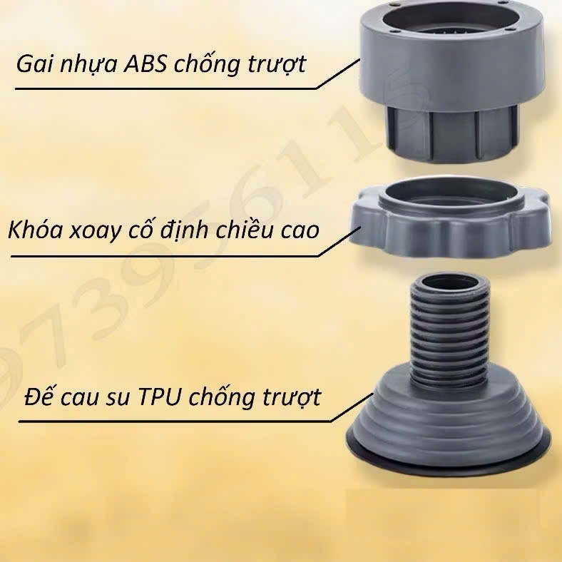 Chân Kê Đa Năng COMCOM Kê Máy Giặt, Tủ Lạnh, Bàn Ghế – Nâng Cao, Dễ Vệ Sinh, Chống Ẩm Mốc