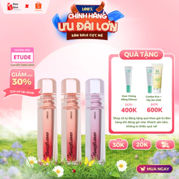 [MUA 1 TẶNG 1 CÙNG MÀU- MÀU 1-6] Son Tint Bóng ETUDE Over Glowy Tint 11 Màu