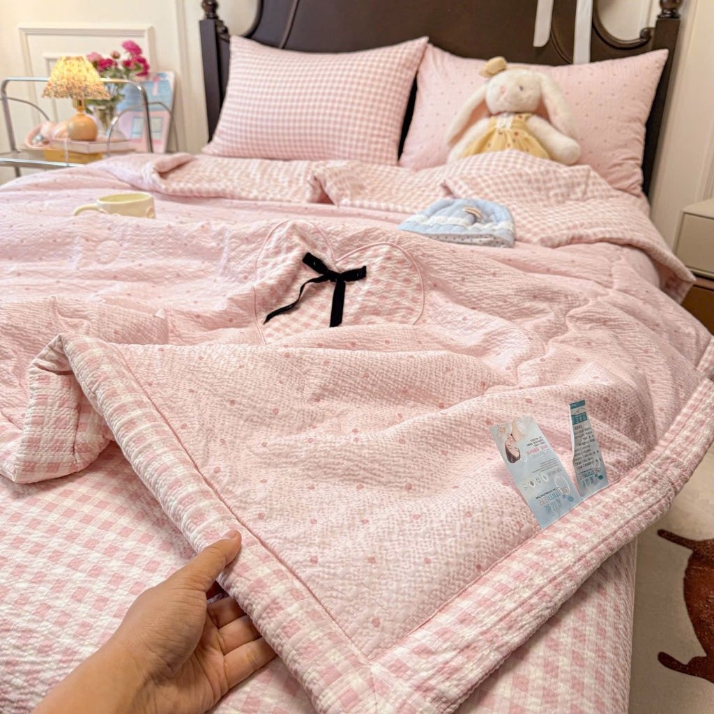 Sét chăn ga cotton đũi phong cách Hàn Quốc