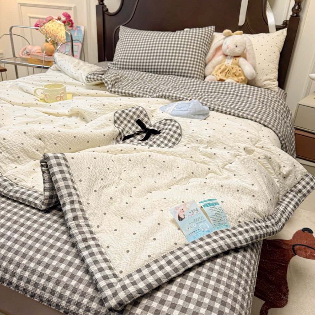 Sét chăn ga cotton đũi phong cách Hàn Quốc