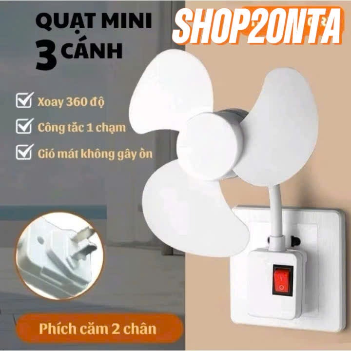 ( Mẫu Hot) Quạt Trần Mini Gắn Đui Đèn E27 Kèm Phích Cắm – Quạt Trần Mini 3 Cánh Làm Mát Phòng, Quạt Tiết Kiệm Điện