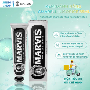 Kem Đánh Răng MARVIS AMARELLI LOCORICE MINT 85ml (Hương cam thảo & bạc hà) – Hơi thở thơm mát | Chính Hãng