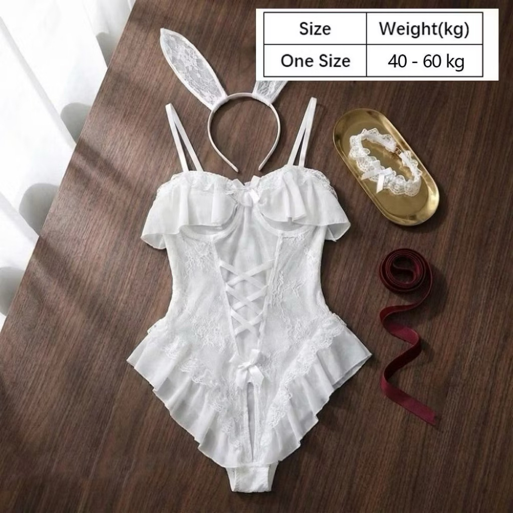 Đồ Lót Sexy Quyến Rũ Bộ Bodysuit Ren Mềm Mại Ôm Sát Kèm Tai Thỏ, Phụ Kiện 9933 CWEAR.SEXY | BigBuy360 - bigbuy360.vn