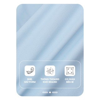 Áo thun polo nam YODY form regular cổ ép nút bấm phong độ lịch lãm MCPO26A043