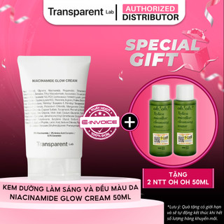 Kem Dưỡng Cấp Ẩm, Sáng Da Hiệu Ứng Glow Không Nhờn Rít Transparent Lab Niacinamide Glow Cream
