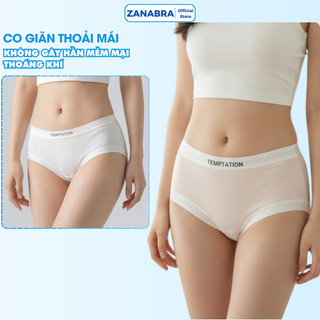 Combo 5 Quần Lót Nữ Cotton Kẻ Sọc Viền Su, Quần Chip Nữ Đáy May Kháng Khuẩn ZANABRA LY08