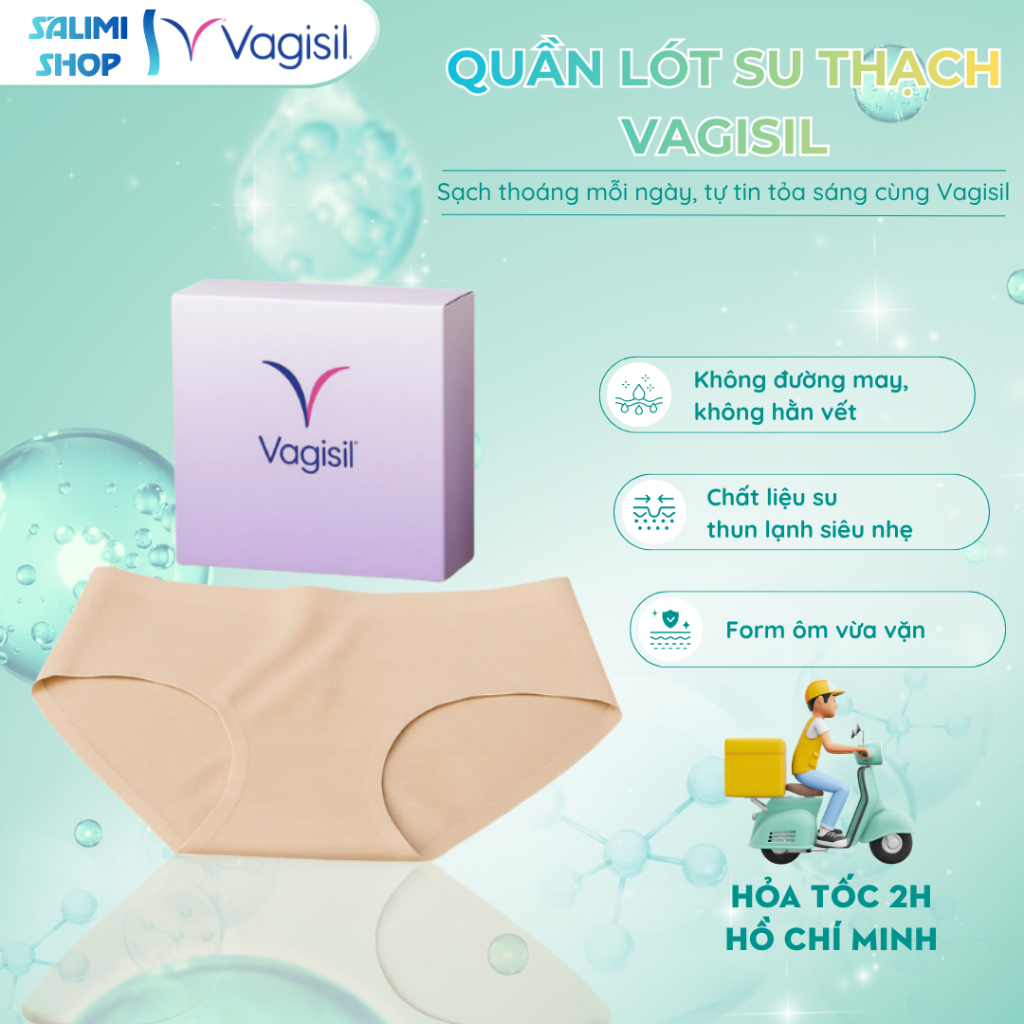 (Màu ngẫu nhiên) Quần lót đúc su Vagisil không đường may – Nhẹ tênh, êm ái, tôn dáng tự nhiên