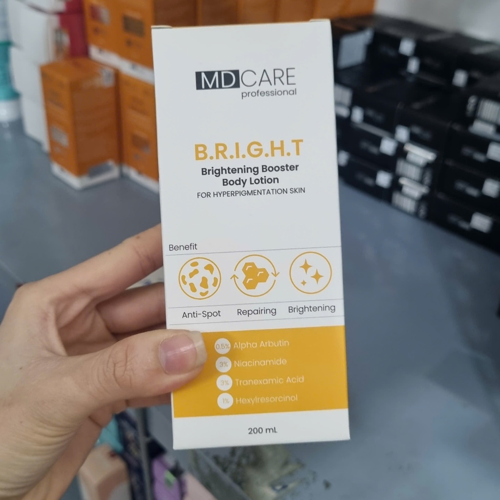[HÀNG CTY] Sữa Dưỡng Thể Sáng Da Mờ Thâm 0.5% Alpha Arbutin-3% Niacinamide MD CARE Brightening Booster Body Lotion 200ml