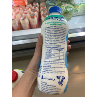 Sữa tươi thanh trùng Long Thành Lothamilk có đuờng và ko đường Chai 500ML-880ML