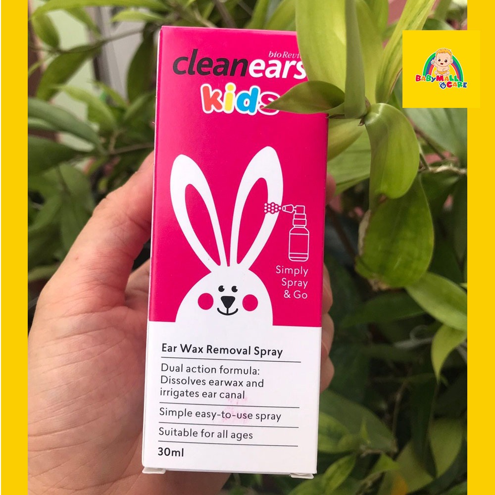 Xịt Clean Ears Kids Tan Ráy Tai 30ml Làm  Sạch Tai Cho Bé | BabyMall&Care