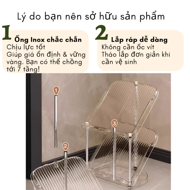 Kệ Giày Dép Trong Suốt Nhiều Tầng, Giá Để Giày Xếp Tầng Khung Thép Chịu Lực, Dễ Lắp Ráp, Tiết Kiệm Diện Tích