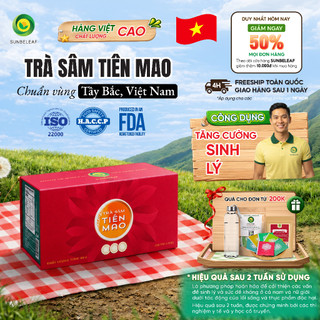 Trà Sâm Tiên Mao Sunbeleaf (Sâm Cau Đen) - Cải Thiện Yếu Sinh Lý, Chống Lão Hóa - Hộp 20 Gói Túi Lọc