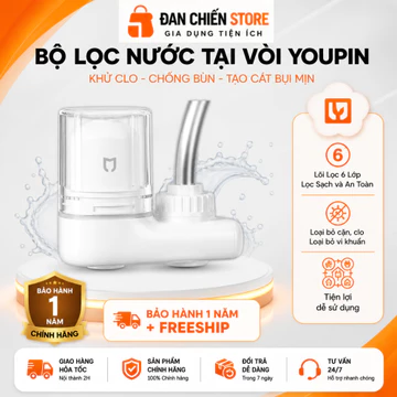 Bộ Lọc Nước Tại Vòi Xiaomi Youpin YINMI YM-R0100-Khử Clo,Chống Bùn,Lõi Lọc 6 Lớp Lọc Sạch và An Toàn Gia Dụng Đan Chiến